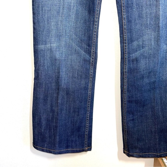 Harley Davidson Dark Wash Mid-rise Wide Leg Jeans 12 Women’s - Picture 5 of 13